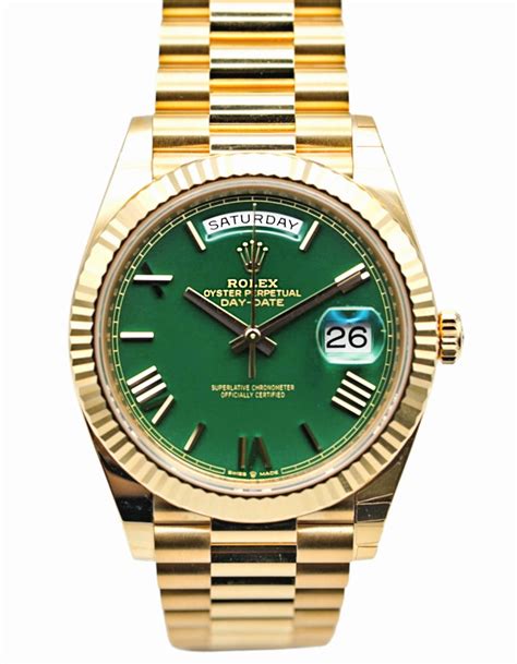 rolex president green|rolex day date 40mm.